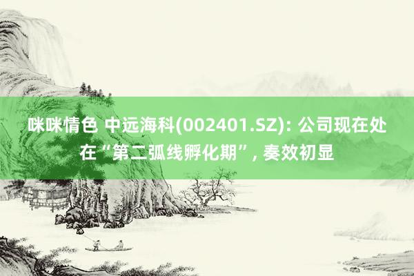 咪咪情色 中远海科(002401.SZ): 公司现在处在“第二弧线孵化期”， 奏效初显