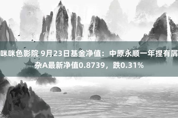 咪咪色影院 9月23日基金净值：中原永顺一年捏有羼杂A最新净值0.8739，跌0.31%