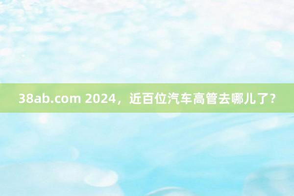 38ab.com 2024，近百位汽车高管去哪儿了？