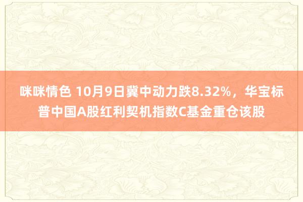 咪咪情色 10月9日冀中动力跌8.32%，华宝标普中国A股红利契机指数C基金重仓该股