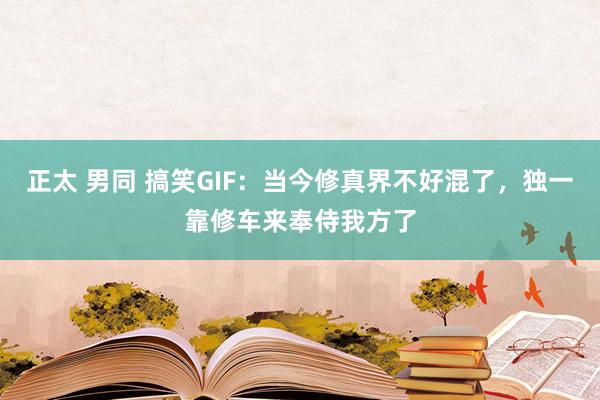 正太 男同 搞笑GIF：当今修真界不好混了，独一靠修车来奉侍我方了