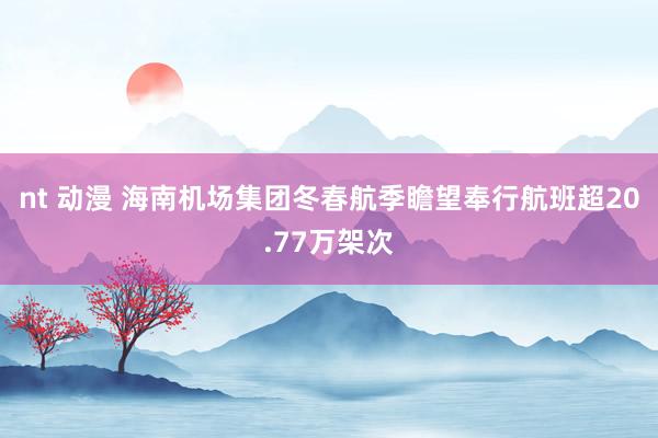 nt 动漫 海南机场集团冬春航季瞻望奉行航班超20.77万架次