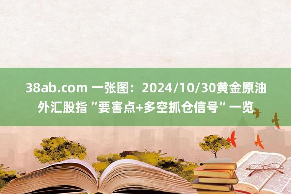 38ab.com 一张图：2024/10/30黄金原油外汇股指“要害点+多空抓仓信号”一览