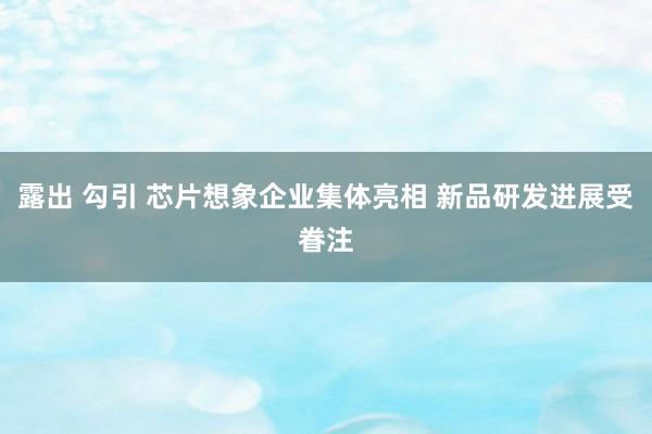 露出 勾引 芯片想象企业集体亮相 新品研发进展受眷注