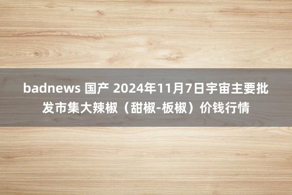 badnews 国产 2024年11月7日宇宙主要批发市集大辣椒（甜椒-板椒）价钱行情