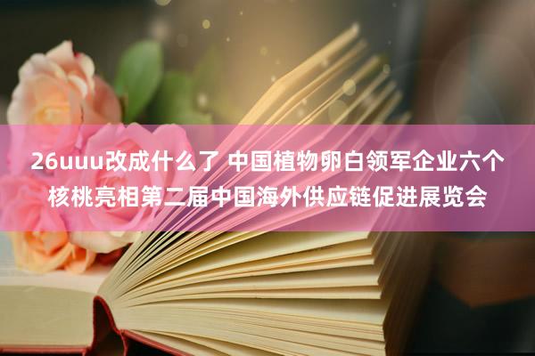 26uuu改成什么了 中国植物卵白领军企业六个核桃亮相第二届中国海外供应链促进展览会