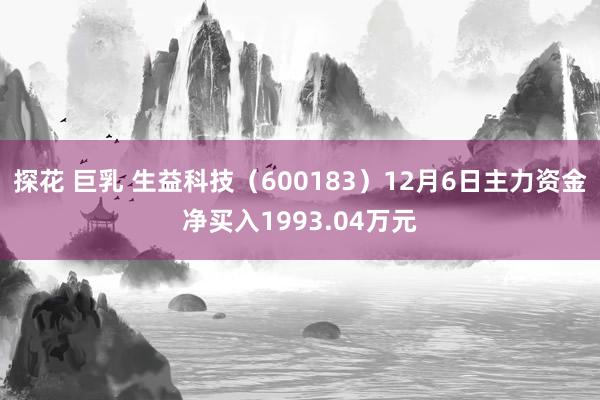 探花 巨乳 生益科技（600183）12月6日主力资金净买入1993.04万元