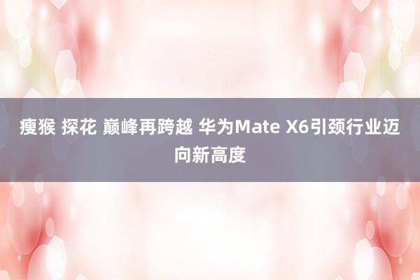 瘦猴 探花 巅峰再跨越 华为Mate X6引颈行业迈向新高度