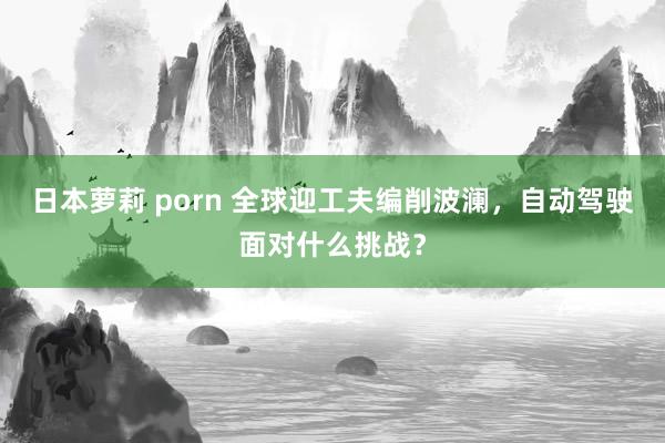 日本萝莉 porn 全球迎工夫编削波澜，自动驾驶面对什么挑战？