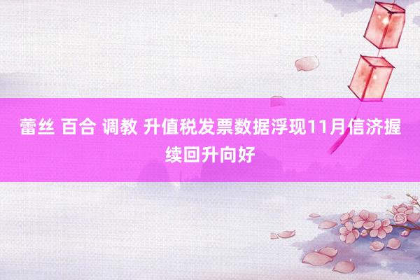 蕾丝 百合 调教 升值税发票数据浮现11月信济握续回升向好