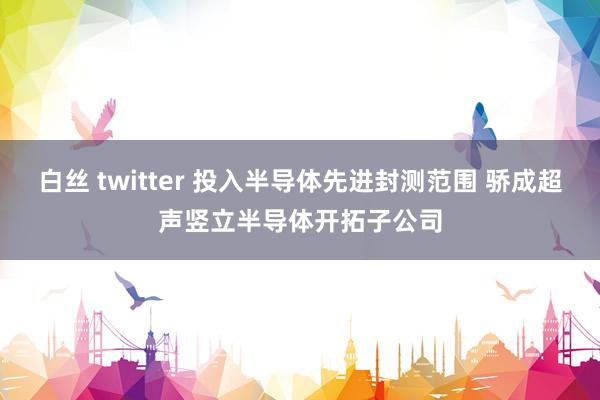 白丝 twitter 投入半导体先进封测范围 骄成超声竖立半导体开拓子公司