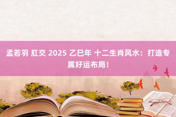 孟若羽 肛交 2025 乙巳年 十二生肖风水：打造专属好运布局！