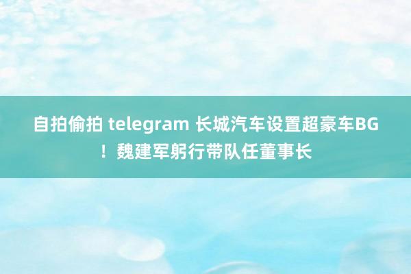 自拍偷拍 telegram 长城汽车设置超豪车BG！魏建军躬行带队任董事长